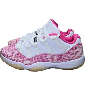Nike Air Jordan 11 Low Retro XI Pink Snakeskin AH7860-106 Womens Size 7
